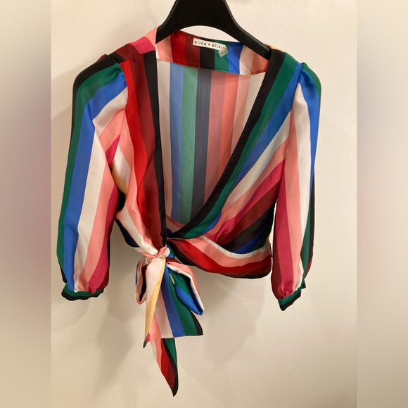 Alice + Olivia Tops - Alice + Olivia Wrap Blouse Size XS